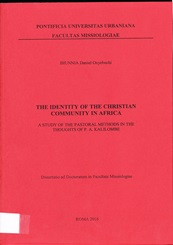 The Identity of the Christian Community in Africa – Doctoral Thesis